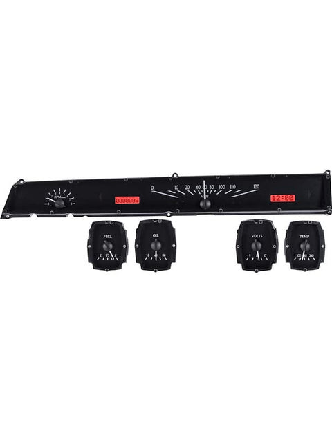 Analog Dash Gauge System Dakota Digital Kit Black Alloy Red VHX-64L-K-R 64 65 Lincoln Continental