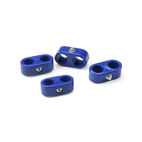 Double T-CLAMP Place, 1/2"-1/2", 4 Pieces, Blue