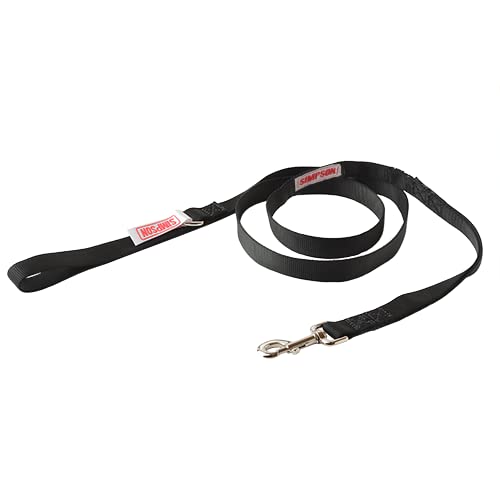 Simpson Racing DOGLEA L 1 Inch Dog Leash (Large) 6 Feet Black Each