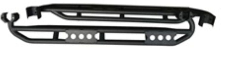Rocker Panel Guard TrailFX J041T Fits Jeep Wrangler JK 2007-2018 Flat Textured Black Steel Protectors, Bolt-On Fit, No Drilling Set of 2 Running Boards