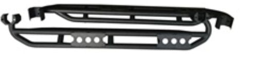 Rocker Panel Guard TrailFX J041T Fits Jeep Wrangler JK 2007-2018 Flat Textured Black Steel Protectors, Bolt-On Fit, No Drilling Set of 2 Running Boards