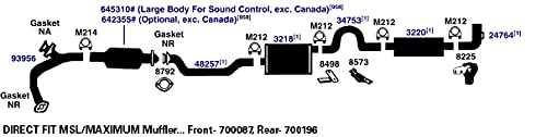 Exhaust Muffler AP Exhaust Products 3218