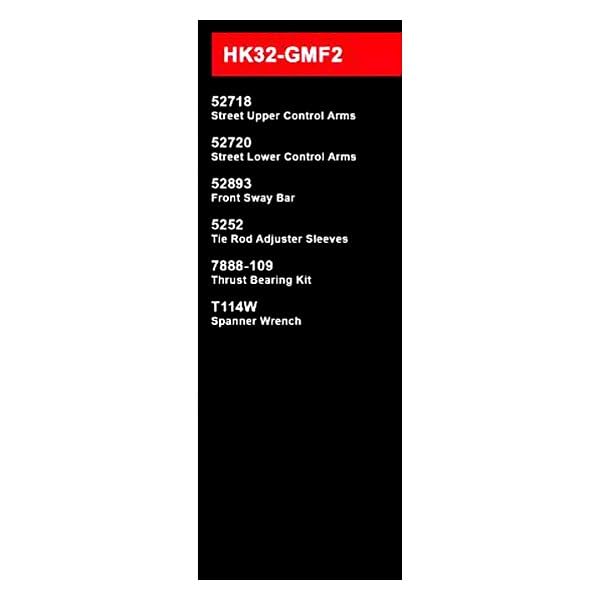 QA1 Handling Kit Level 2, HK32-GMF2, 1970-81 GM F-Body, w/o Shocks