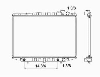 Auto Comfort radiator compatible with: 1998-2004 Nissan Frontier 2.4L L4 / 1999-2004 Nissan Frontier 3.3L V6 / 2000-2004 Nissan Exterra 3.3L V6