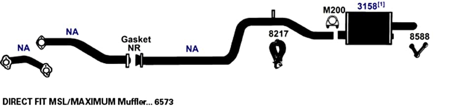 Exhaust Muffler AP Exhaust Products 3158