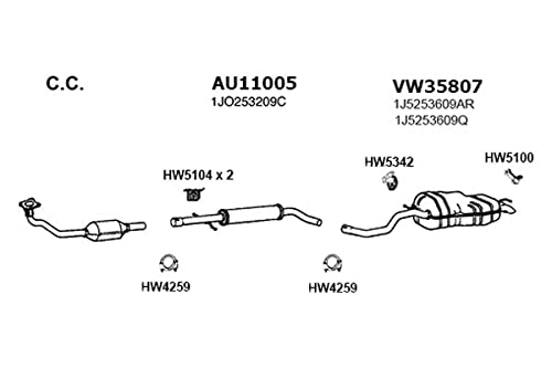 VW35807 Ansa - Rear Exhaust Muffler