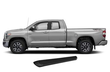 Black Aluminum Black Horse Transporter Running Boards Compatible with 2007-2021 Toyota Tundra