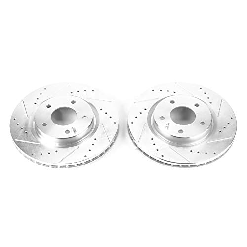 Power Stop JBR1716XPR Drilled, Slotted Brake Rotor Pair For Nissan LEAF 2014-2017, Nissan Qashqai 2017-2020, Nissan Rogue 2014-2020, Nissan Rogue Sport 2017-2022 [Model Specific]