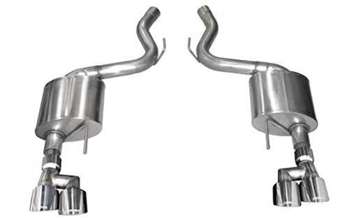 Corsa Axle-Back Exhaust System Mustang 18-19 Ford Mustang GT 5.0L V8 Polished 3" W/Twin 4" Tips Sport Sound Level