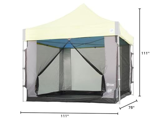 E-Z UP Cube Mesh Screen Room Canopy, Fits 10' x 10' Straight Leg Shelters Eclipse, Enterprise, Pyramid, Vantage Canopies (Shelter NOT Included, Must Purchase Seperately)