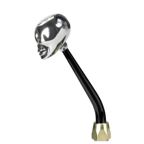 ES Shifter Lokar Performance Products ES4R70WEXS Ford Aode/4R70W Black 8" Single Bend Lever Skull Knob