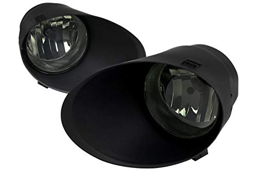 Spec-D Tuning Fog Lights Smoke Lens +H10 Bulbs+Switch Included Compatible with Toyota Tundra 2007-2013, 2008-2011 Sequoia, L+R Pair Assembly
