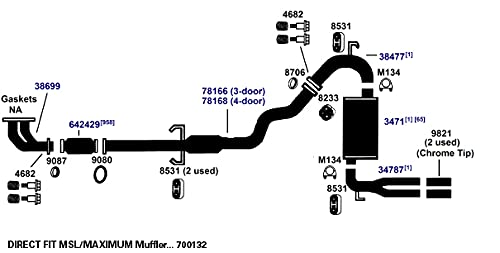700132 AP Exhaust Products Muffler Exhaust