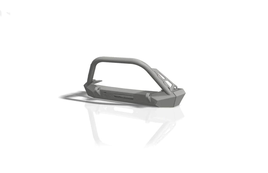 CrawlTek Front Bumper Inferno - Flat Top Stinger - Black compatible with 2007-2018 Jeep Wrangler JK