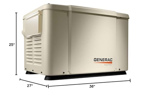 PowerPact Generac Air-Cooled Home Standby Generator - 7.5 kW (LP)/6 kW (NG), Steel Enclosure, Model Number 6998