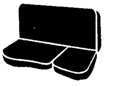 Fia BLACK TR42-23 Custom Fit Rear Seat Cover Split Backrest 60/40 - Saddle Blanket, (Black)
