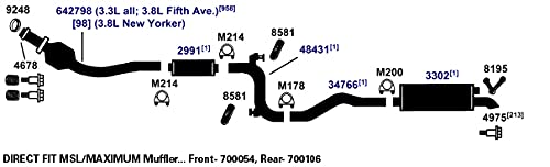 Exhaust Muffler AP Exhaust Products 3302