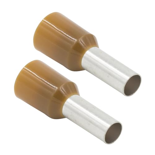 Brown Install Bay 8 GA Ferrules - Package of 100
