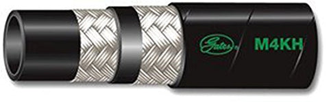Gates Synthetic Rubber 10M4KH-MTFXREEL Wire Braid Hose, SAE 100R19, MegaTuff Cover, 220' Length, 0.63" ID, 4000 Working PSI, 40°F to +250°F Temperature Range