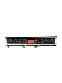 Dakota Digital VHX-68D-STD-K-R Gauge Instrument System Compatible with 1968-70 Mopar B-Body: Coronet, Belvedere, Satellite and Road Runner Black Alloy Red Backlighting