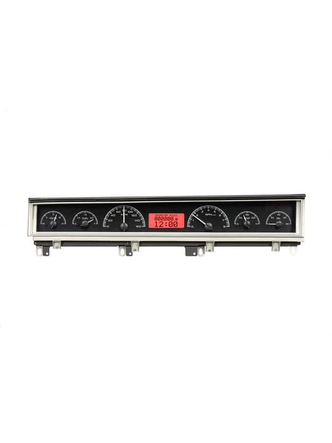 Dakota Digital VHX-68D-STD-K-R Gauge Instrument System Compatible with 1968-70 Mopar B-Body: Coronet, Belvedere, Satellite and Road Runner Black Alloy Red Backlighting