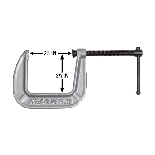 C-Clamp Wilton, 2-1/2" Opening, 2-1/2" Throat, 1005 Lbs. Clamping Force (Model 142-1/2C)