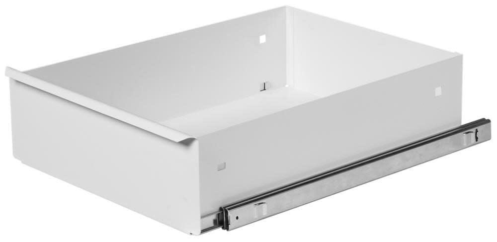 22 in. L Drawer, 16 in. W, Steel, White