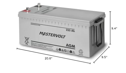 Mv Mastervolt 62002250 12/225 Ah Agm Battery