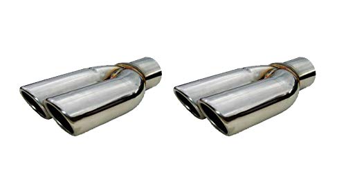 Pypes Performance Exhaust 2.5in Splitter Tip EVT19S with Rolled Edge Pair Polished, 1 Pack