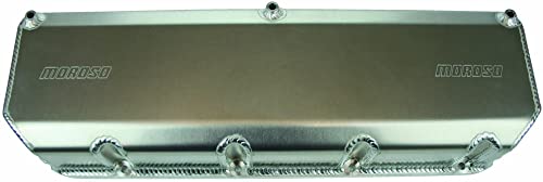 Moroso Fabricated 68340 Aluminun Valve Covers, Fits Small Block Chevy w/CFE 4.4 BS Head