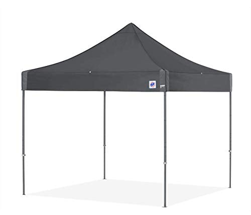 E-Z UP Instant Shelter Eclipse Canopy, 10' x 10', Gray Steel Frame and Professional Grade Gray Top