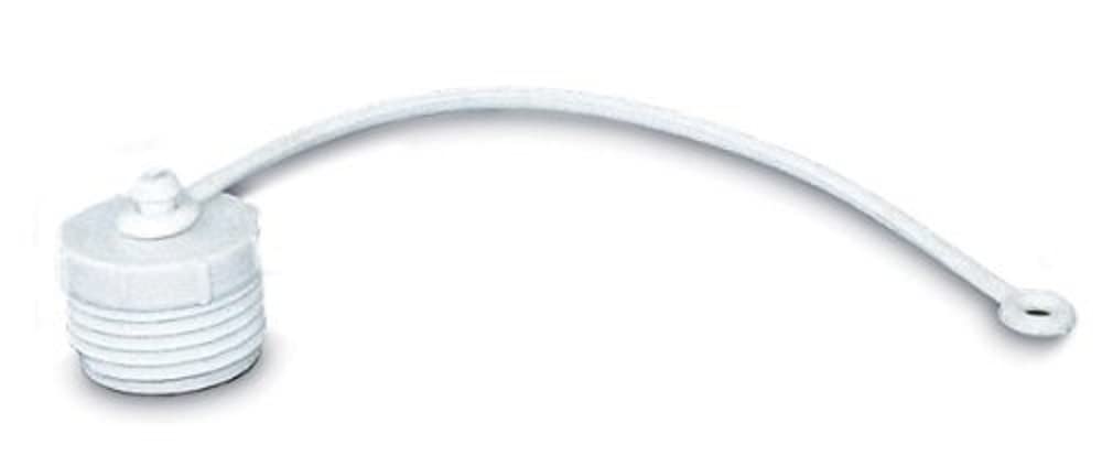 EZ Coupler Hose Plug Valterra T1020-1E with Strap - 3/4" Male Thread, Off White
