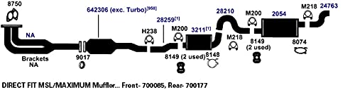 Exhaust Muffler AP Exhaust Products 700085