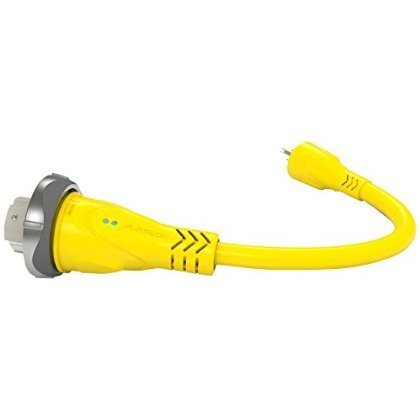 Furrion Pigtail Adapter FP5515-SY 50A 125V/250V Marine Female Connector to 15A Marine Male Plug