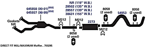 Exhaust Tail Pipe AP Exhaust Products 54953