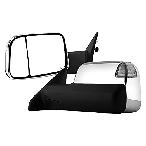 Spyder MIR-DRAM10-PW-SET Xtune Mirror (Dodge Ram 1500 09-12 L&R Manual Extendable - Power Heated Adjust with LED Signal. Fit: Ram 2500/3500 10-12)