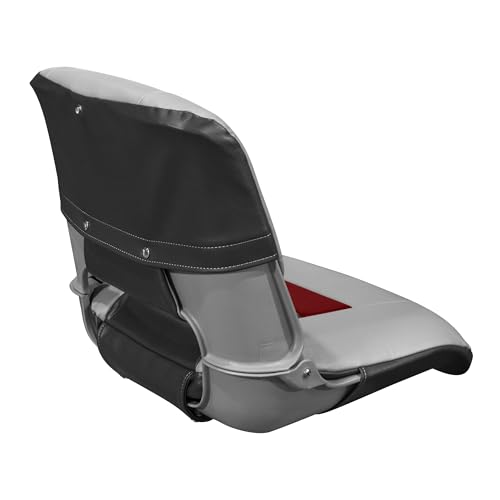 Pro Angler Wise 3309-1881 Series Fold Down Boat Seat - Marble/Regal Red/Charcoal