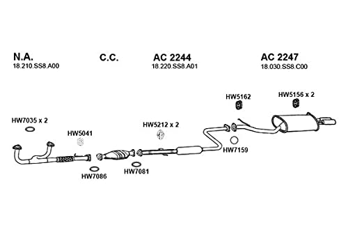 AC2247 Ansa - Rear Exhaust Muffler