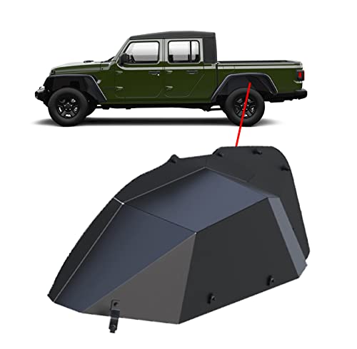 Rear Black Horse FENDER FLARES Liners Matte Black Compatible with 2020-2025 Jeep Gladiator-INFG20