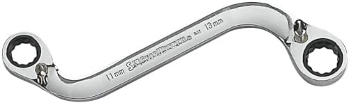 5 Pc. GEARWRENCH 12 Pt. Reversible S-Shape Double Box Ratcheting Wrench Set, Metric - 85299