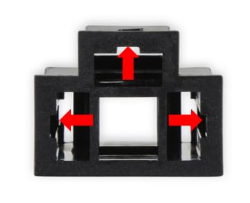 Holley RBEC121 Retrobright Unterminated Female Electrical Connector - 3 Pin