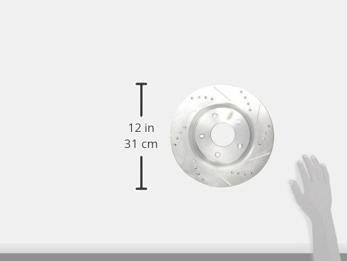 Power Stop Front JBR1197XPR Drilled & Slotted Rotor Pair For Nissan Rogue 2008-2013, Nissan Rogue Select 2014-2015, Nissan Sentra 2007-2012 [Model Specific]