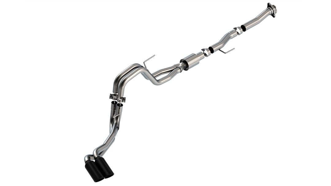 Borla 2021 F-150 5.0L 2dr RC SB (122.8 WB) XL/XLT 3/2.25 DSE Cat-Back ATAK Black Chrome Tips - 140877BC