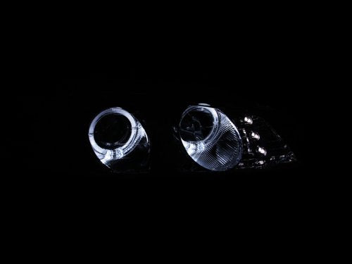 Chrome/Clear/Amber Halogen Projector Headlight AnzoUSA for Mitsubishi Eclipse