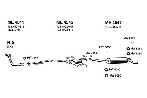 Center Exhaust Muffler Ansa ME4545