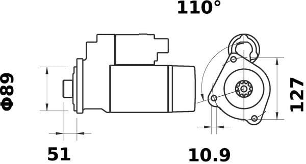 Starter Mahle - MS452