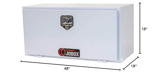 JOBOX Crescent White Steel Underbed Box 48" x 18" x 18" - 793980