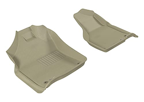 Front Row 3D MAXpider Custom Fit All-Weather Floor Mat for Select Dodge Models - Kagu Rubber (Tan)