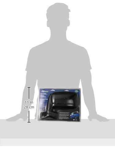 K Source Replacement Universal Mirror Head - Driver & Passenger Side, 4 3/4" x 7 3/4" Glass, Euro Style Black Finish, Easy Install, For Trucks & Vans