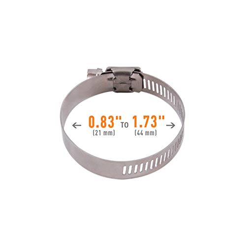 MMCLAMP-WG-44HT Mishimoto High-Torque Worm Gear Clamp, 0.83"-1.73" (21mm-44mm), Pack of 10